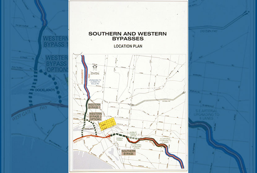 Melbourne City Link. Map of the Southern and Western Bypasses.