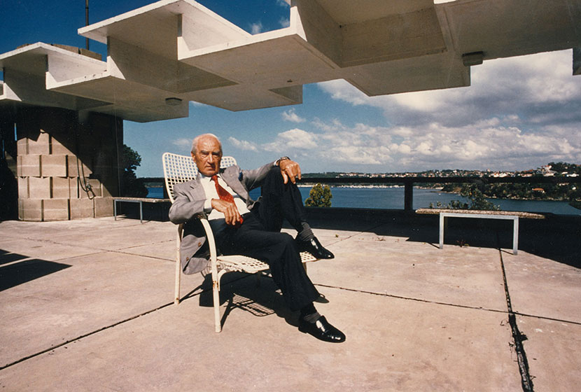 Franco on the terrace of his home at Clontarf, NSW.