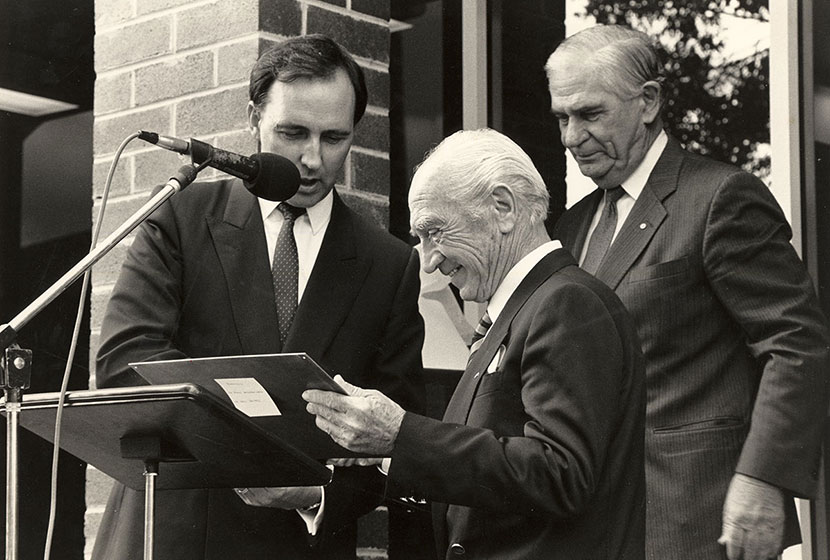 Franco with Prime Minister Paul Keating.