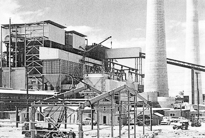 1960. Vales Point power station under construction.