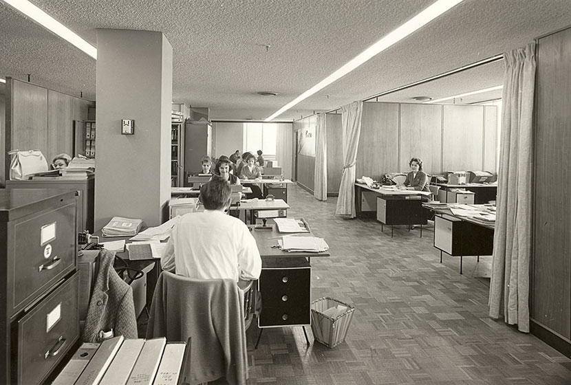 1960s. Office staff at Transfield House, North Sydney.