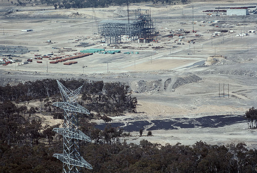 Mt Piper power station, NSW, under construction.