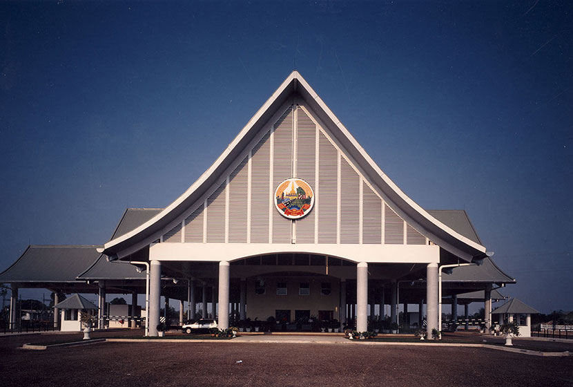 The Border Control Complex between Laos and Thailand, built by Transfield opened by April 1994.