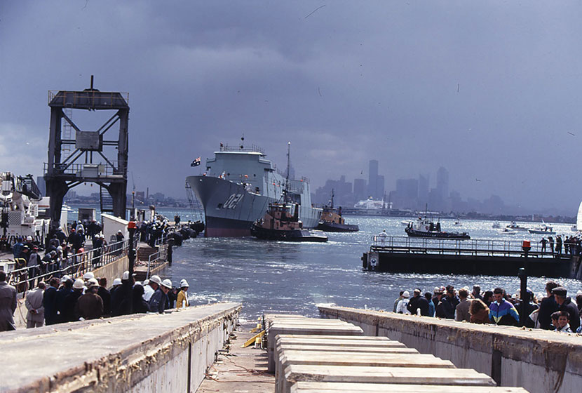 16 September 1994. HMAS Anzac in the water.