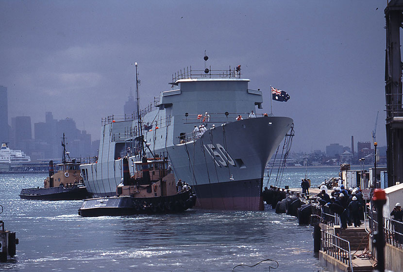 1994. HMAS Anzac in the water.