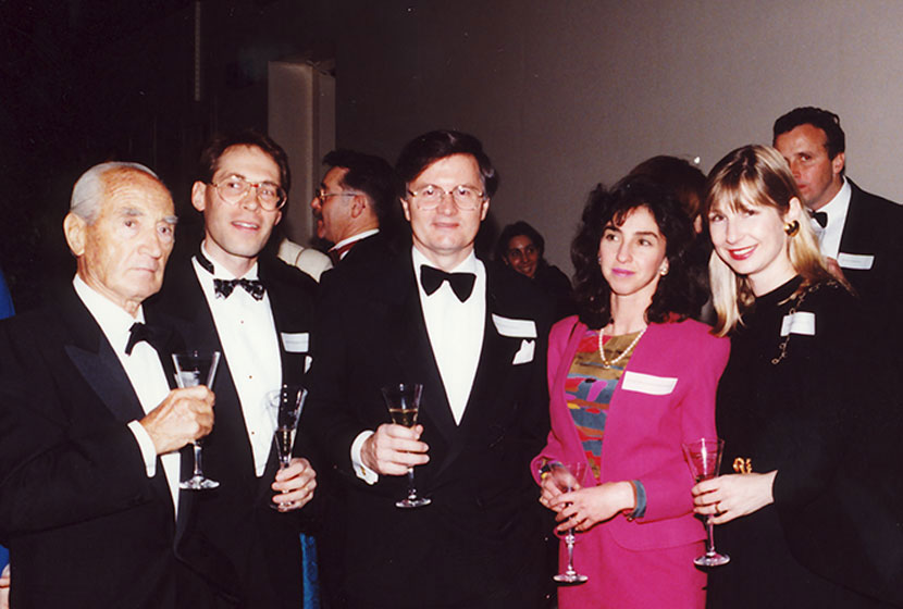 1992. Opening of the SHT. Franco, Guido, Peter Collins, Guido’s wife, Michelle; Peter Collins’ wife, Dominique.