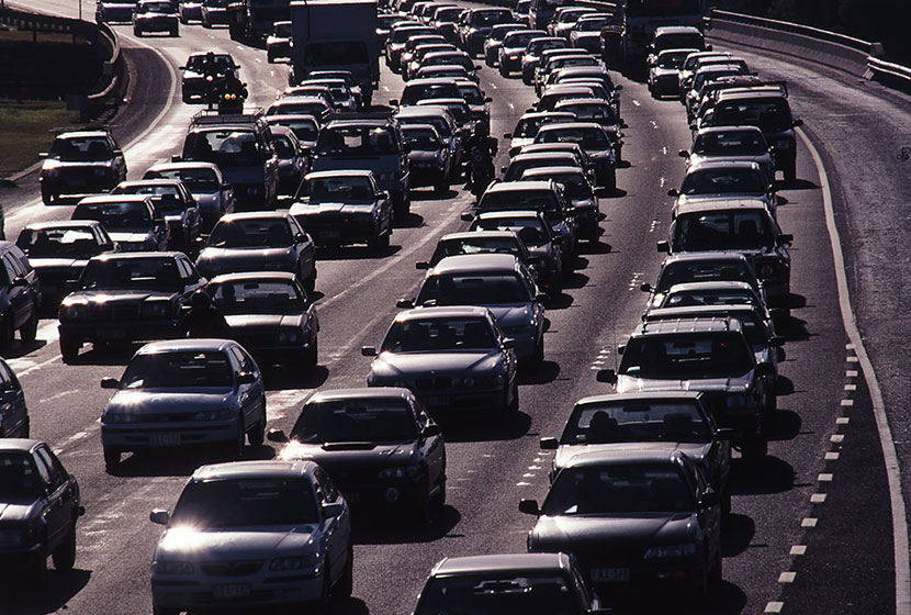 Melbourne City Link. Melbourne Freeway congestion.