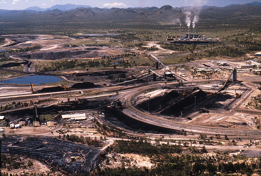 Aerial view of Collinsville power station, Queensland.